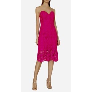 Milly Luisa Sweetheart Lace Strapless Sheath Dress Womens Size 4 NWT $525